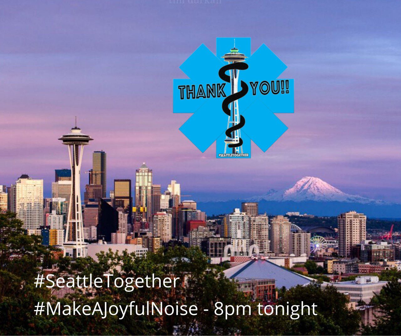 #SeattleTogether #MakeAJoyfulNoise 8pm tonight