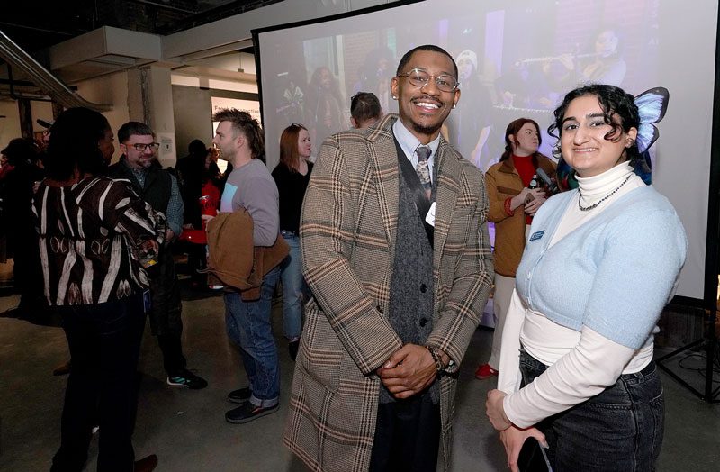 Jahi and Nadia in the gallery