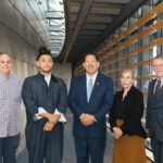 José Luis Montero, Dujie Tahat, Mayor Bruce Harrell, Gülgün Kayim, and Tom Fay stand together