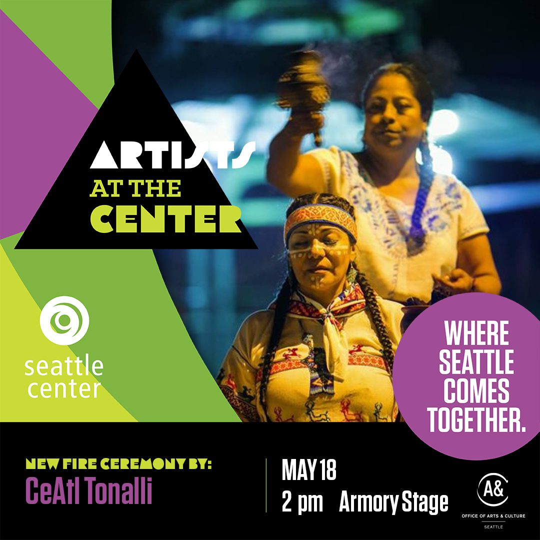 Two Azteca women performing.
