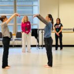 School teachers learning to dance at a ballet studio